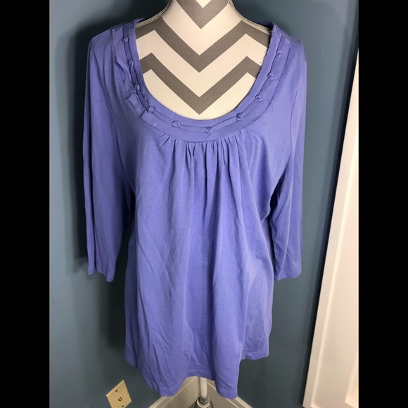 💜NWT Sara Spencer Pretty purple top 2X💜 - Picture 2 of 7
